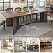 Brown 94 Inch SolidWood Dining Table StainResistant