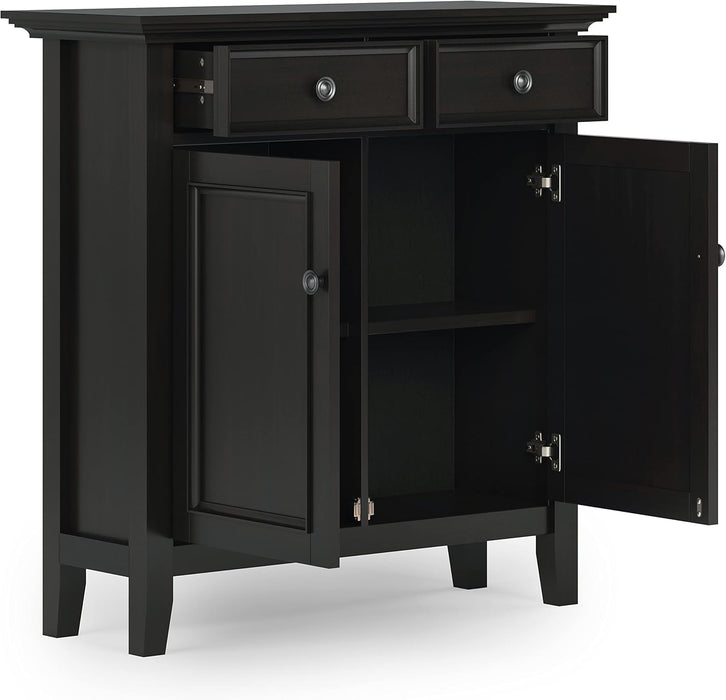 36 Inch Hickory Brown Storage Cabinet With Drawers