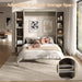 Queen Murphy Bed Cabinet Grey Space-Saving Solution