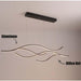 Contemporary LED Linear Wave Chandelier Gold Dimmable