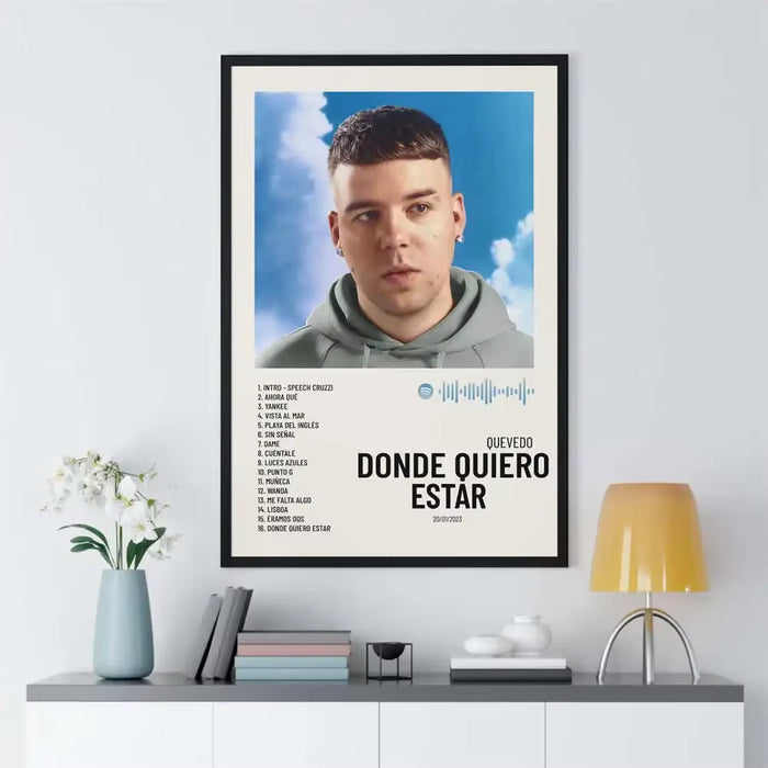 Nordic Pop Rapper Quevedo Poster Aesthetics Mora Feid Eladio Carrion Rauw Alejandro Music Album Canvas Print Wall Art Room Decor