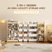 3-In-1 Toy Storage Organizer, Stuffed Animal Holder, 12 Bins