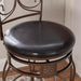 Company Back Scroll  Big and Tall Barstool, Bar Height, Dark Bronze/Brown