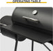 BBQ Charcoal Grill and Offset Smoker with Wheels & Side Front Table,Outdoor BBQ Grill with 557 Sq. In.,Patio Barbecue Cooker,Grilling Space for Outdoor Backyard,Balcony,Patio and Parties