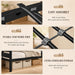Metal Bunk Bed Full over Full with Ladder and High Guardrail, Heavy-Duty Metal Slats Support, Noise Free, No Box Spring Needed, for Kids and Juniors, Black