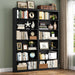 6-Tier Bookshelf, Tall Bookcase & Display Storage Shelves, Black