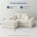 Beige Modular Sectional Sofa With Reversible Chaise