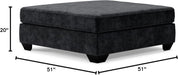 Lavernett Contemporary Square Oversized Accent Ottoman, Dark Gray