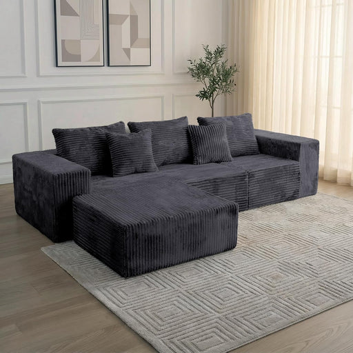 109-Inch L-Shaped Cloud Couch Modular Sectional Sofa