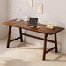 Solid Wood Writing Table - 60" W Minimalist PC Computer Desk, Walnut