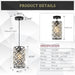 Black Crystal Pendant Lighting Fixture Triple Pack