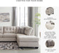 Beige Sleeper Sectional Featuring Chaise Memory Foam