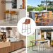 Counter Height Bar Stools Set of 4, Faux Leather Metal Legs Barstools | Modern Chairs with Back, Armless, 30 Inch, Kitchen Island Countertop, Comfortable Seat, Warm Brown