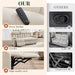 77" Power Reclining Sofa, Recliner Couch for Living Room, Beige
