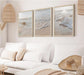 Beach Wall Art Decor Coastal Wall Art Pictures Ocean Canvas Wall Art Beige Beachy Wall Decor Boho Beach Prints Ocean Painting Coastal Artwork for Bedroom Living Room 16X24 Inch Wood Framed Set of 3