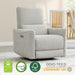 CHITA Power Swivel Glider Recliner Chair, Nursery Glider, Medium, Dove Grey