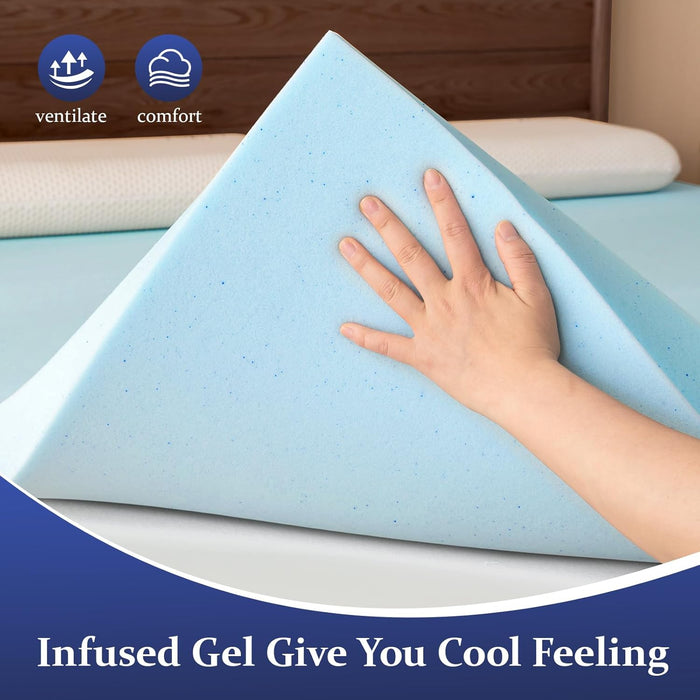 2 Inch Cooling Gel Memory Foam Mattress Topper