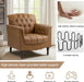 Upholstered Faux Leather Armchair With Nailhead Trims