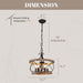 15.7 Inches Farmhouse Chandelier Five Light Dining