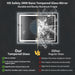 50"X40" LED Bathroom Mirror with Lights, Anti-Fog, Backlit+Frontlit
