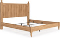 Signature Design by Ashley Galletyn Country Rustic Panel Bed, Foundation or Box Spring Needed, King, Light Brown