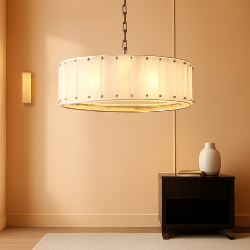 Alabaster Chandelier,D32In Marble round Alabaster Chandeliers,Modern Brass Living Room Chandelier,Adjustable Gold Chandeliers for Dining Room,Bedroom,Bathroom,Foyer,E12 Bulbs Included