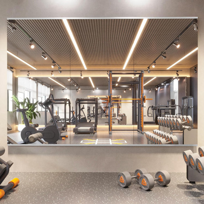 56 X 16 in Home Gym Mirrors, Frameless, 3-Pack