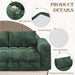 76 Inch Oversized DarkEmerald Velvet Chenille Couch