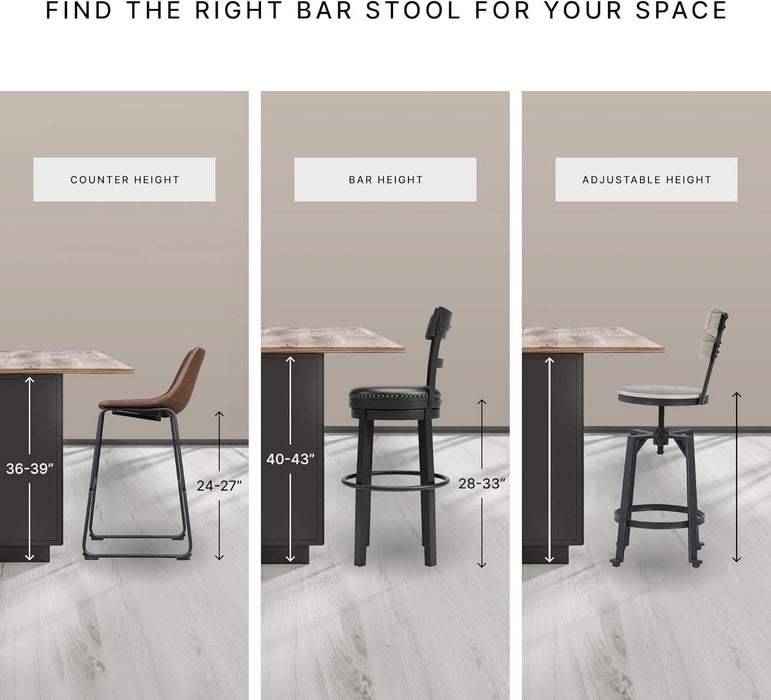 Bridson 5 Piece Dining Room Set, Includes Table & 4 Ladderback Barstools, Wood, Gray