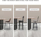 Bridson 5 Piece Dining Room Set, Includes Table & 4 Ladderback Barstools, Wood, Gray