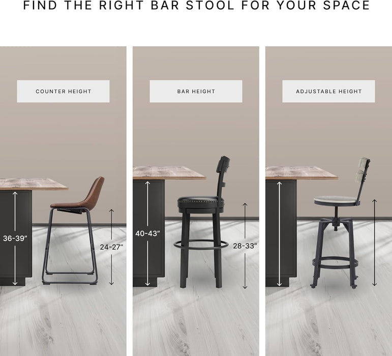 Skempton 3 Piece Counter Height Dining Set, Includes Table and 2 Barstools, Whitewash