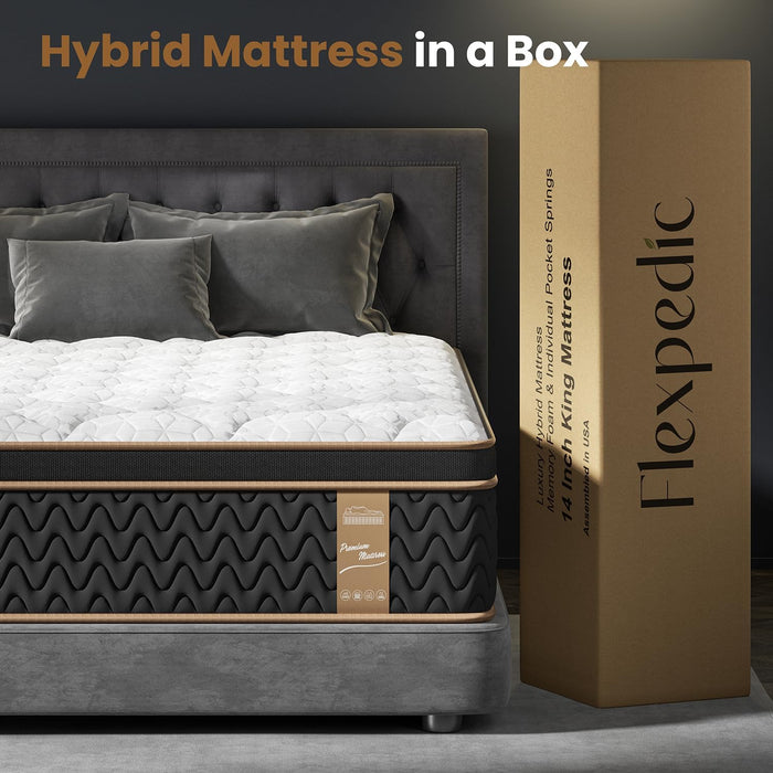 Queen 12 Inch Cooling Hybrid Mattress CertipurCertified