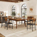 7-Piece 2-Way Extendable Dining Table Set for 4-10, Walnut