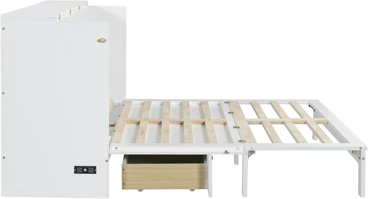 QueenSize Murphy Bed With IndustrialUSBPorts System