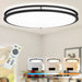 32" Oval Flush Mount Ceiling Light with Remote Dimmable LED Pendant Light Black Brush Nickel Finish Close to Ceiling Light Fixture for Living Room Bedroom Kitchen Dining, 65W