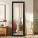 Full Length Mirror 65"X24" Solid Wood Frame Floor Large Mirror for Living Room, Bedroom Hanging or Leaning Wall-Mounted, Black