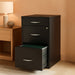 3 Drawers 27.32" Vertical Charcoal Metal Filing Cabinet Lockable Pre-Assembled Stationary Letter Size for Home, Office