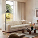 60 in Modern Solid Wood Floor Lamp,Black Standing Lamp with LED Bulb