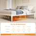 Twin Platform Bed Frame - 16" Wood Mattress Foundation Base, White