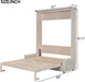 Queen Size Murphy Wallbed Beige With ConvertibleSofaLED