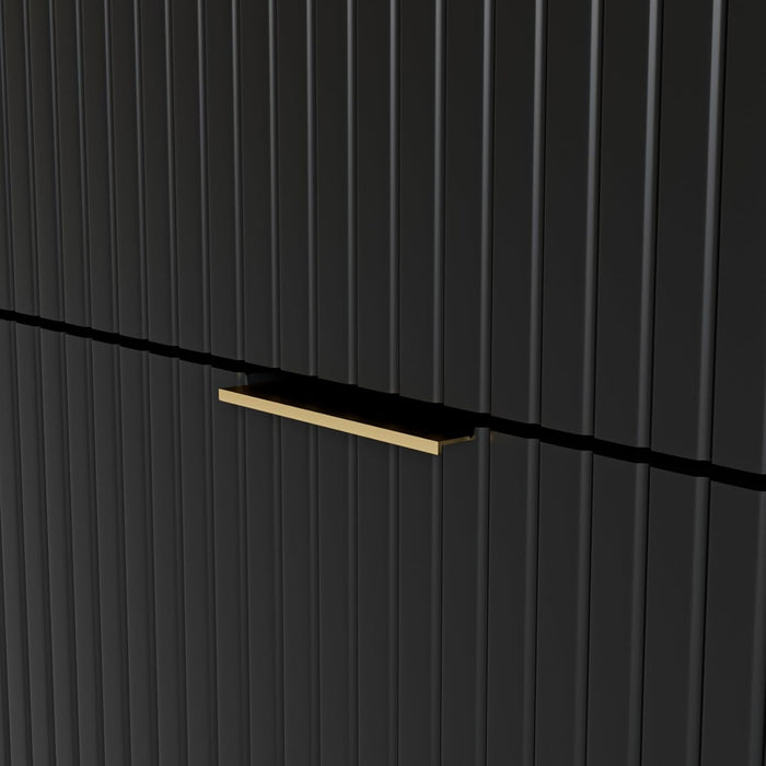 FourDrawer Dresser With IndustrialGrade Metal Legs Black