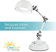 Prevention Pharmacy Adjustable LED Desk Lamp with USB Charging - Designed to Reduce Eyestrain, 3-Point Adjustable Neck, 3 Brightness Settings with Touch Controls