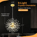 Gold Nine Light Crystal Chandelier Pendant Lighting