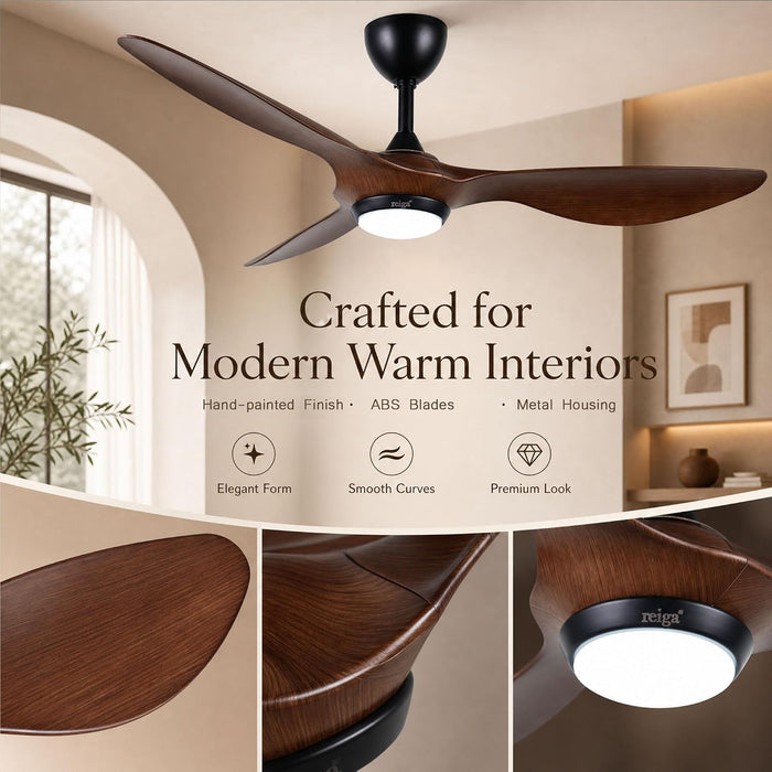52" Ceiling Fan with Light, Quiet Reversible DC Motor, Smart Control