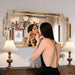 GoldenFoilFinish Ornate Handcrafted 24x48 Wall Mirror
