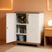 White Plastic Storage Cabinet With Adjustable Shelves