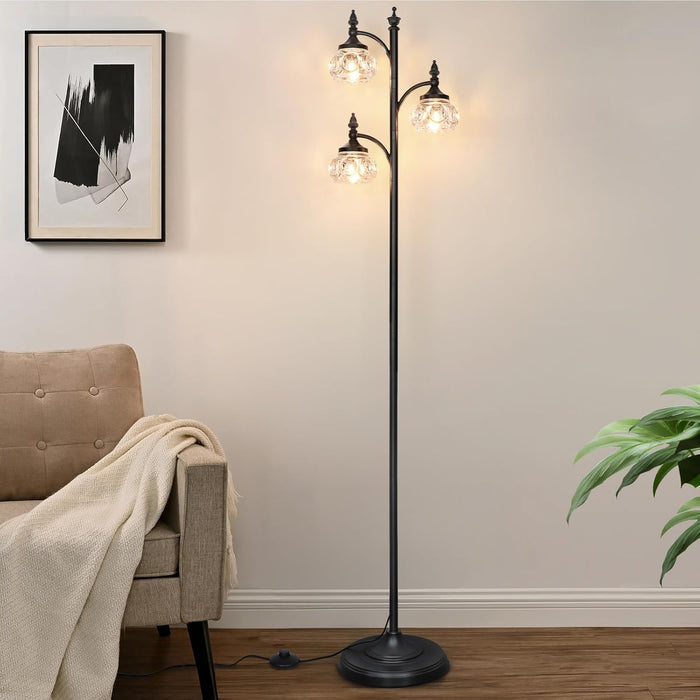 Black Floor Lamp Dimmable Illuminated Standing Light