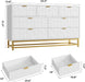 White 7 Drawers Dresser for Bedroom,54" Large Chest of Drawers