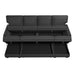 Convertible Sofa Bed Storage Sleeper Sectional Sofa Couch with Storage and Storage Ottomans with Chaise Longue for Living Room and Home Office, Dark Grey