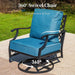 5-Piece Metal Outdoor Conversation Set, 7 Seats